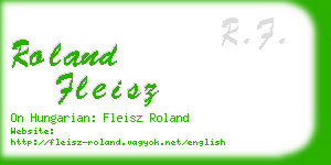 roland fleisz business card
